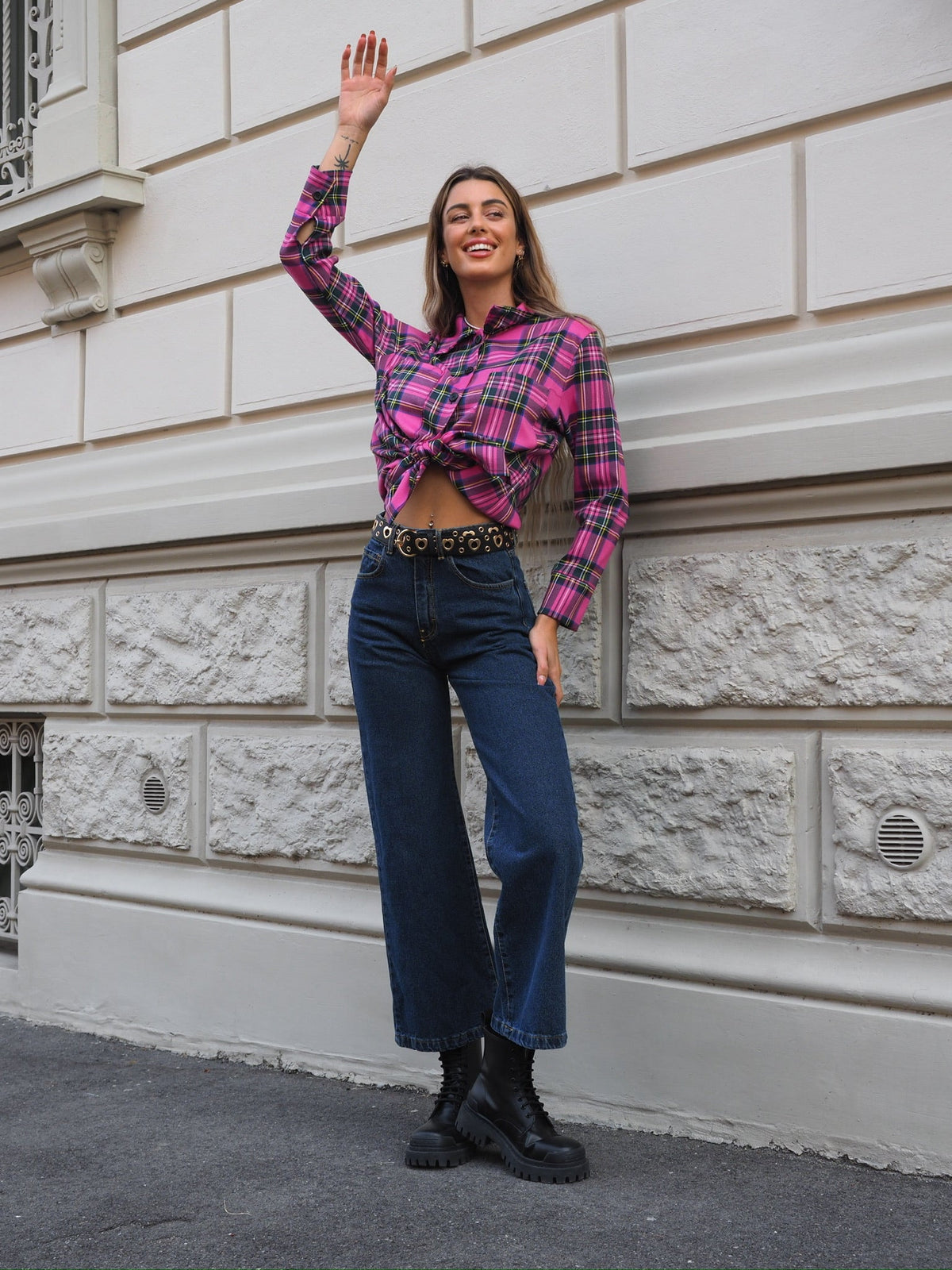 Jeans a zampa scuro