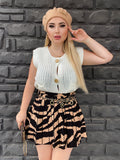 Gilet bianco bottoni oro