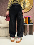Pantalone ballon con cintura e tasche laterali