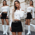 Maglioncino bianco scollo a barchetta con cuori