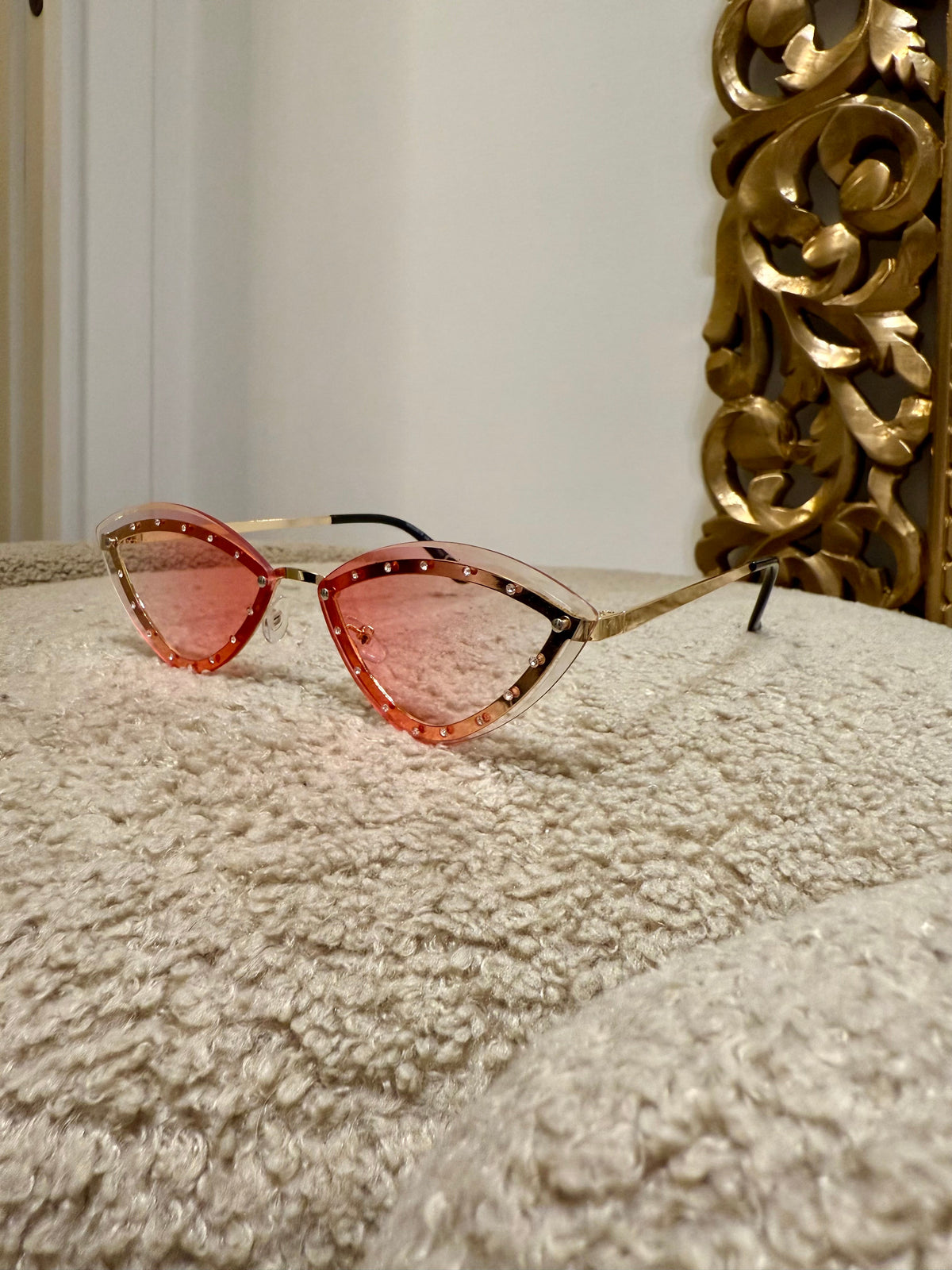 Occhiale cat con strass vari colori