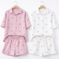 Completo con fiocchetti short e camicia