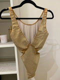 Body con strass oro