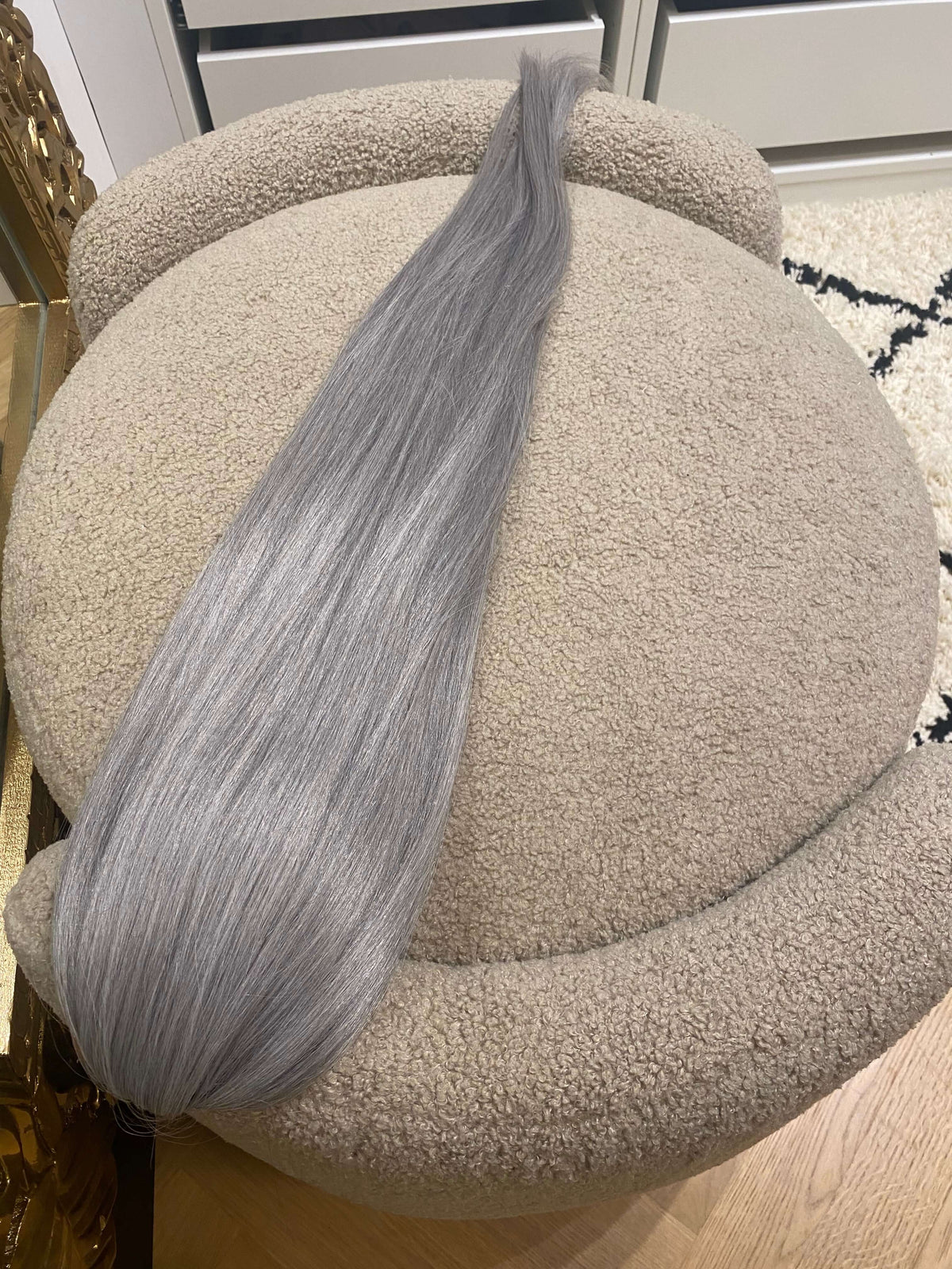 Coda light grey liscia con Coulisse Grigio Chiaro