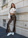 Pantalone a zampa animalier