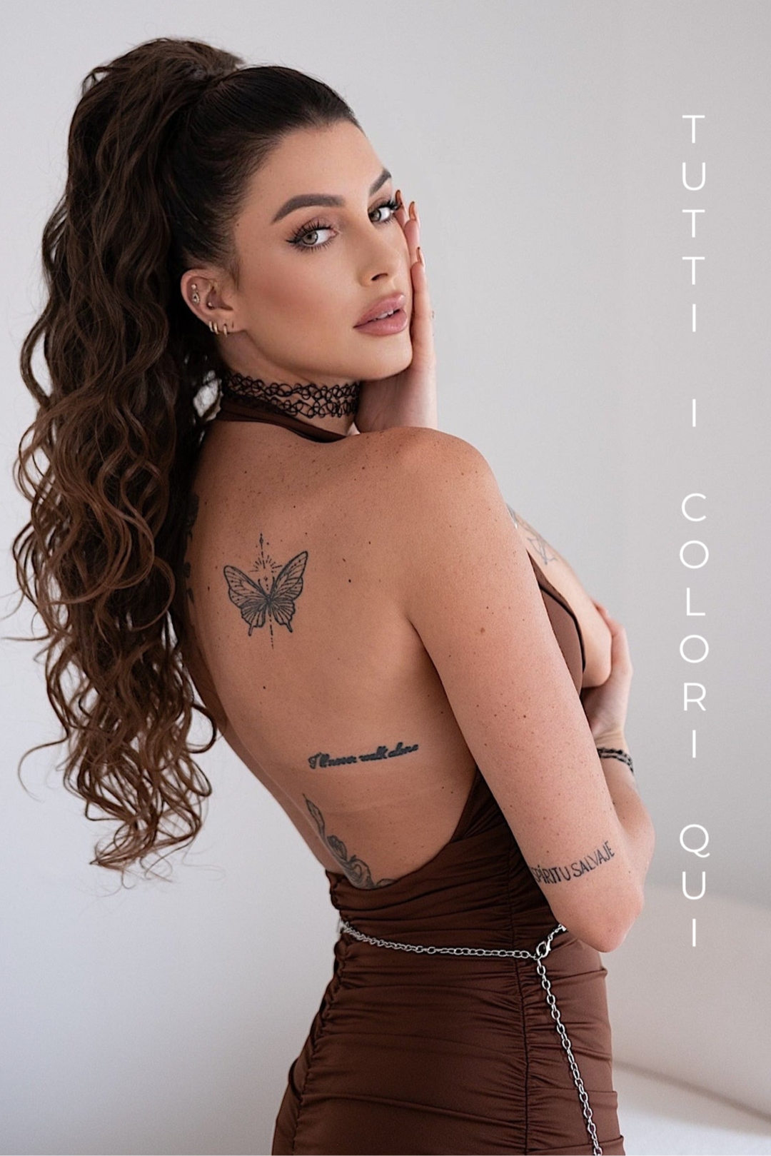 Coda 70cm Riccio morbido con coulisse vari colori