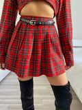 Completo camicia e gonna scozzese