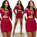 Abito glitter rosso con cuore