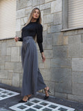 Pantalone a palazzo con cintura
