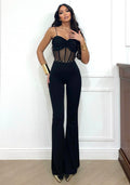 Tuta bustier nero
