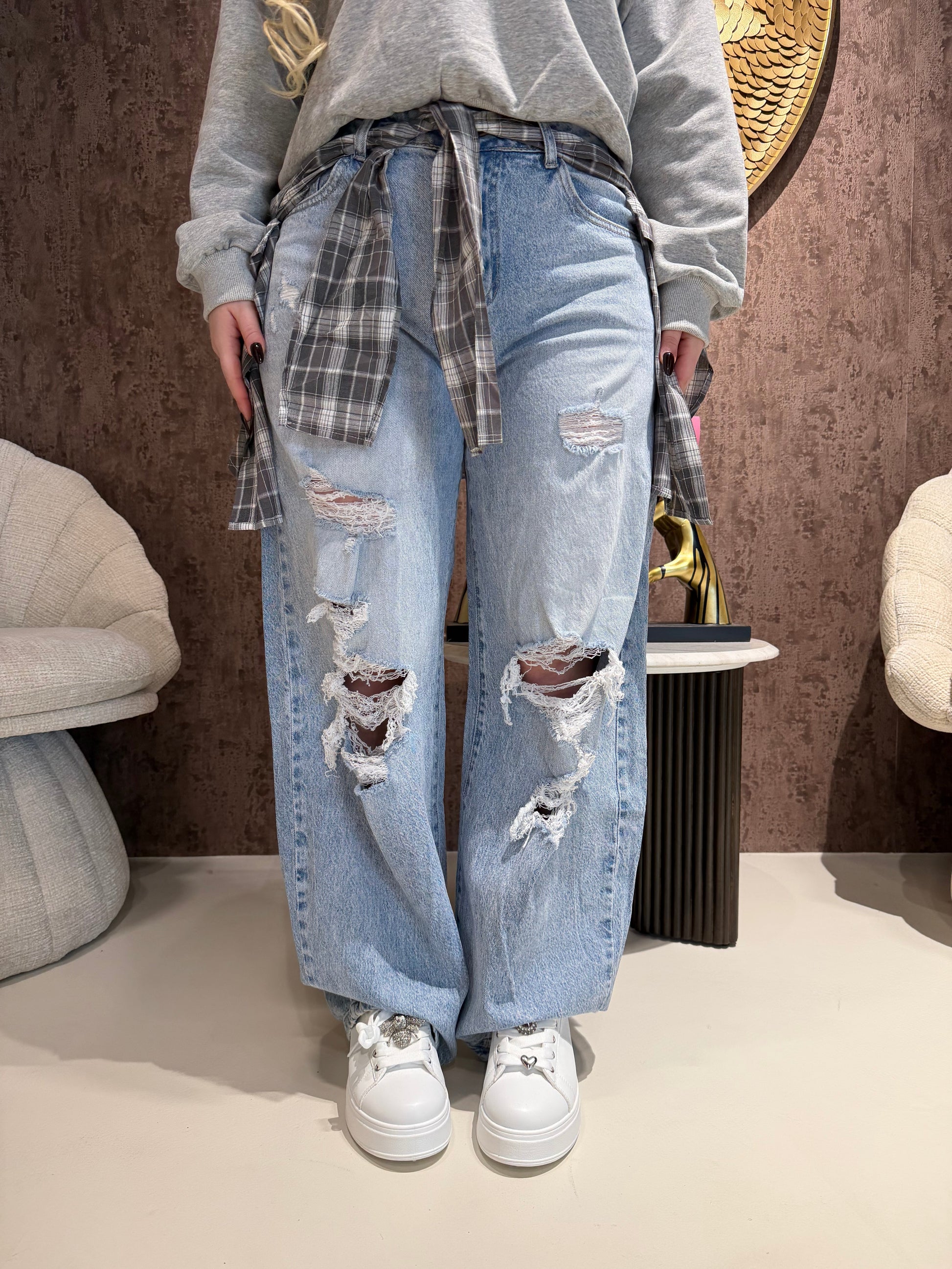 Jeans Brooklyn Strappato