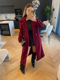 Cappotto lungo burgundy
