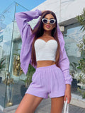 Set short più camicia lilla