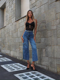 Body nero in pizzo