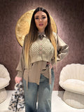 Camicia 2 in 1 Knit Beige
