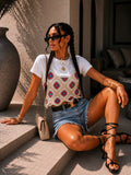 T-Shirt Crochet Flower Layer