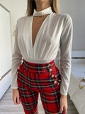 Body bianco con choker