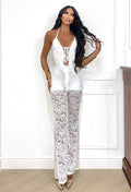 Tuta lace obsession bianca