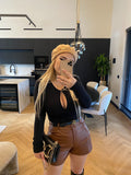 Short ecopelle Camel