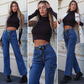 Jeans cargo con tasconi