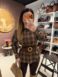 Maxi camicione con borchie