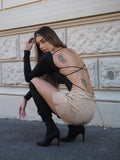 Body nero schiena incrociata