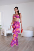 Completo top e pantalone arancio Fuxia