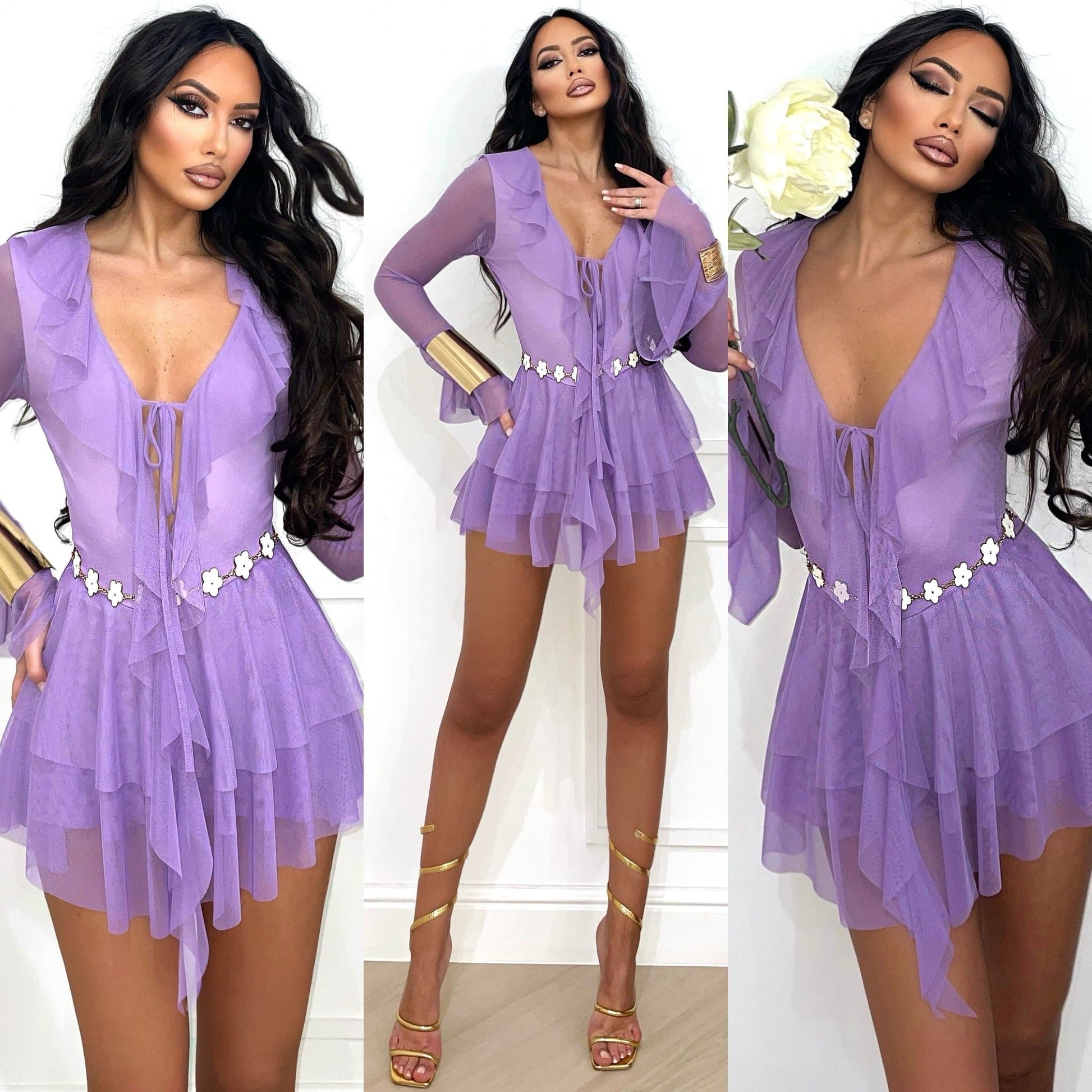 Abito in tulle lilla