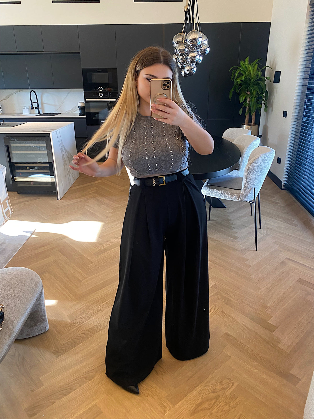 Pantalone palazzo nero