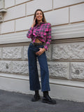 Camicia check Fuxia
