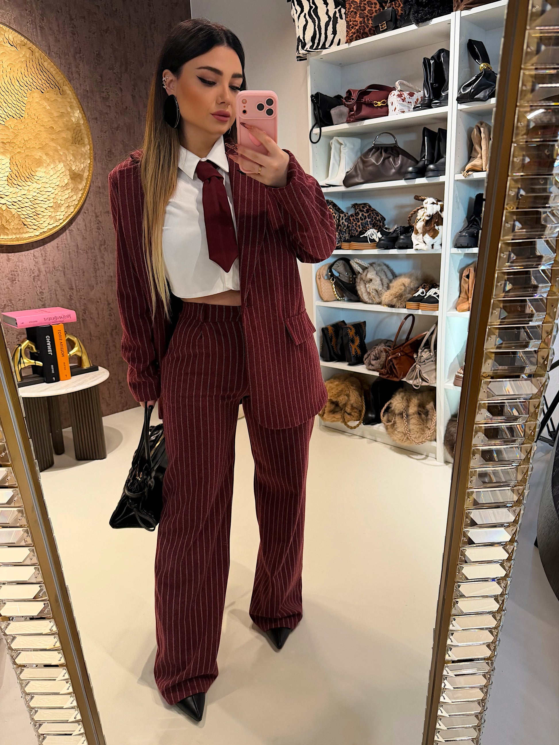 Completo due pezzi a righe