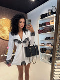 Completo giacca e short con pizzo