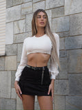 Maglione crop burro