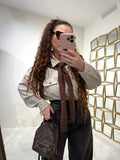 Camicia con cardigan choco