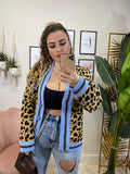 Cardigan animalier celeste