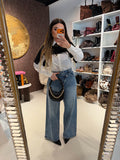 Jeans a Vita Asimmetrica Twist Up