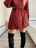 Completo camicia e gonna scozzese