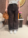Jeans Wide Leg “Cocoa Stitch”