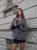 Blazer gessato grigio