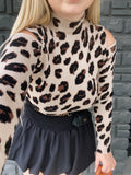Maglioncino animalier spalle scoperte