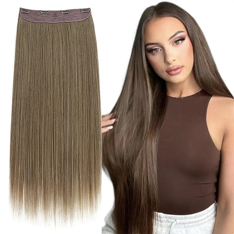 Maxi fascia castano freddo con clip