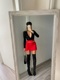 Body nero con paillettes
