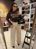 Pantalone in velluto con cintura