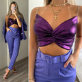 Top viola con nodo