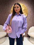 Camicia satin spalline imbottite