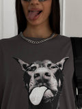 T-shirt grigio doberman