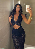 Completo top e gonna in pizzo