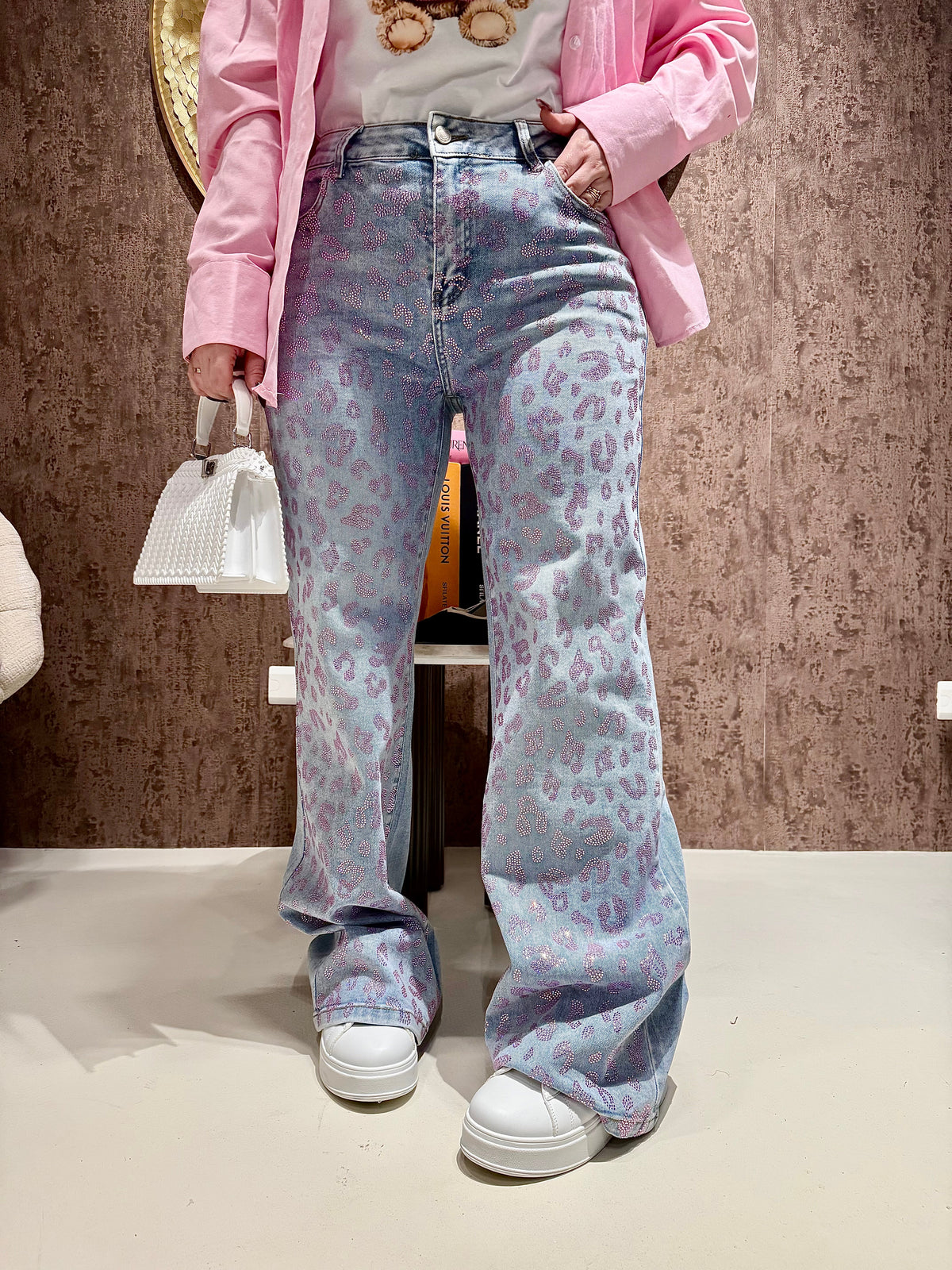 Jeans Leopard Soft Pink