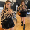 Maglioncino animalier spalle scoperte