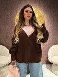 Cardigan in maglia con polsino